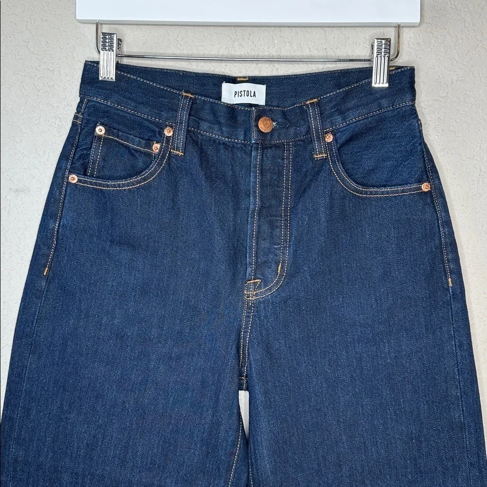 Pistola Women's Ryder High‎ Rise Cuffed Jeans in Countdown Dark Denim Blue 25P